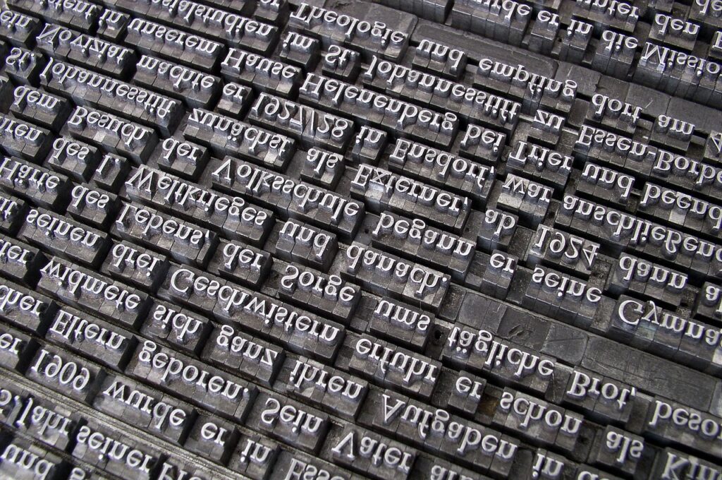 writing lead set letterpress 705667